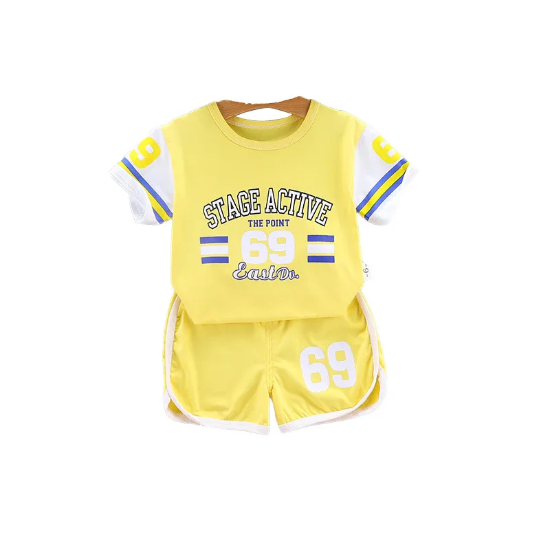 2020 Summer New Fashion Sports Suit Team Clothes + Pants Boy/Girl Baby 0-5Y Children's Clothing Set High Quality Wholesale | Детская