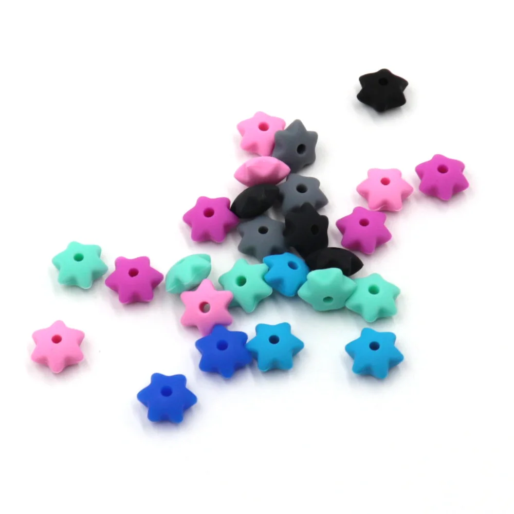 TYRY.HU 20Pcs Lentil Silicone Beads 12mm Food Grade Rodent DIY Baby Pendant Necklace Baby Teether children's products
