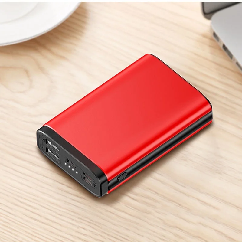 Внешний аккумулятор 10000 мАч, два USB внешних аккумулятора, двусторонняя быстрая зарядка, внешний аккумулятор, мобильное зарядное устройство, маленькая и изысканная батарея