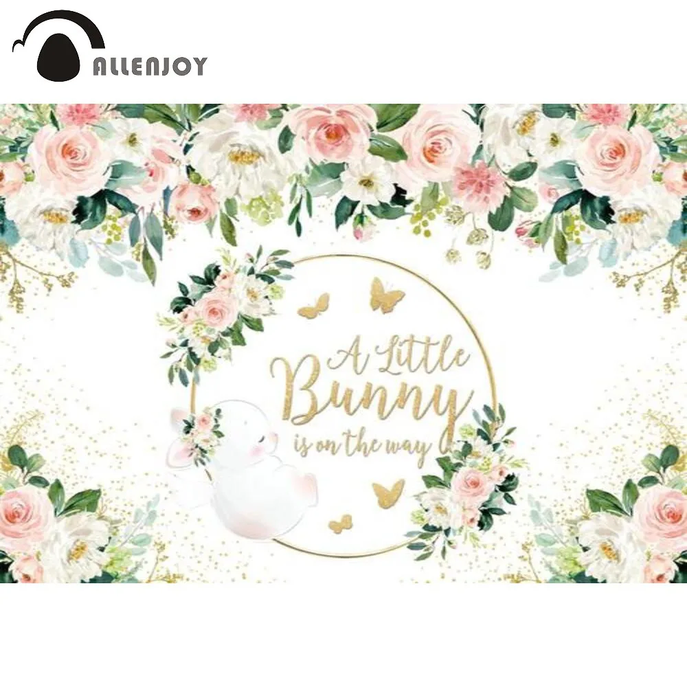 Allenjoy/Весенний фон для детской фотосъемки с кроликом и маленьким на пути