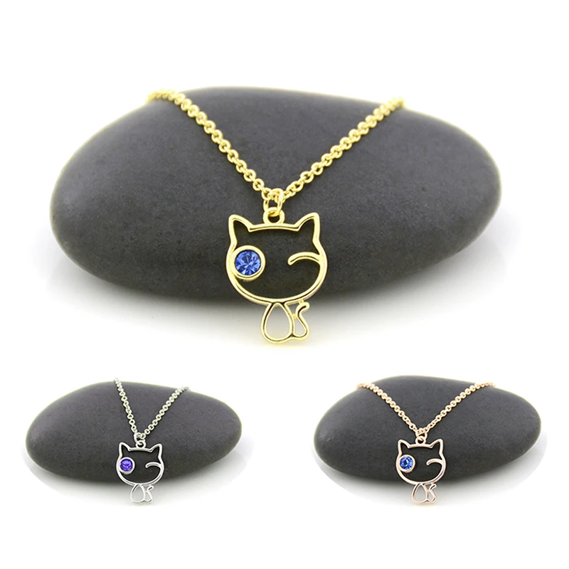 Женское ожерелье с подвеской в виде кота 1 шт.