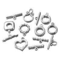 2set high quality stainless steel cast metal ot clasps connectors for diy bracelet necklace jewelry findings making accessories