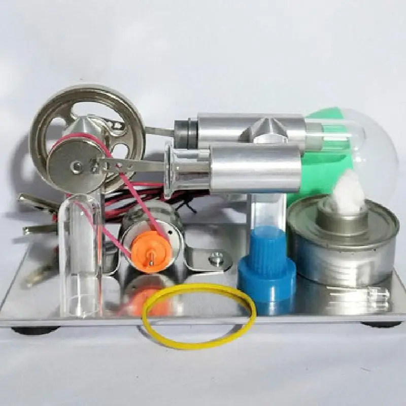 

Stirling Engine Motor Model Heat Steam Education DIY Toy Gift For Kid Craft Ornament Discovery Alternator Physical enlightenment