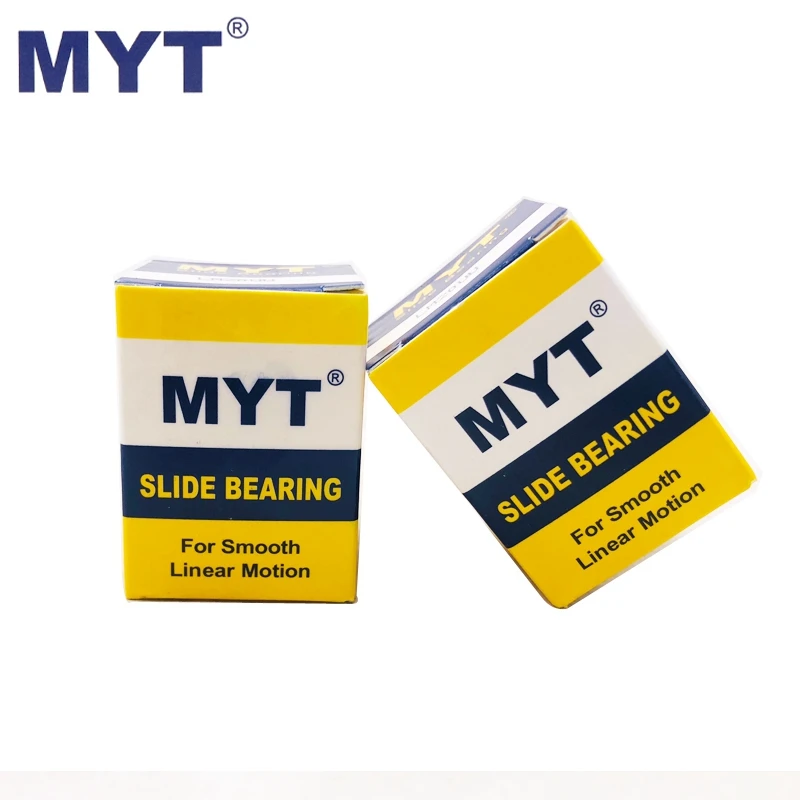 10 100pcs myt precision lm8uu 8x15x24mm linear bearing ball bushing 8mm for linear rail rod shaft cnc parts 3d printer lm8 uu free global shipping