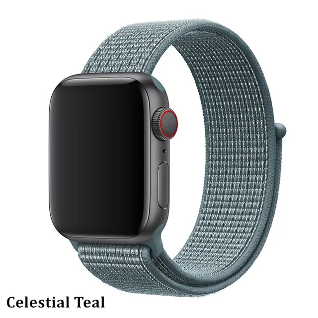 Последняя нейлоновый ремешок für apple watch группа 4 44 мм/40 мм, correa apple watch 3 42 мм/38 мм iwatch серии 4/3/2 bunte stecker чехол для телефона на руку - Цвет ремешка: Celestial Teal