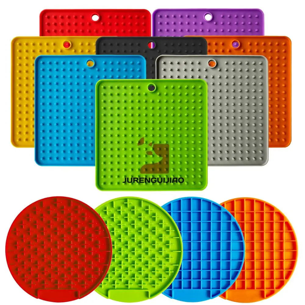 

Silicone Dog Feeding Lick Mat Cat Feeder Licking Pad For Dogs Cats Lickimat Dog Bath Buddy Slow Feeder Food Sucker Cats Lick Pad