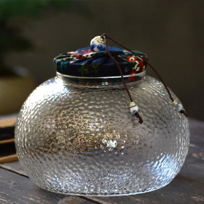 Кухонная Стеклянная банка для хранения Conister с тканевым покрытием еда чай кофе