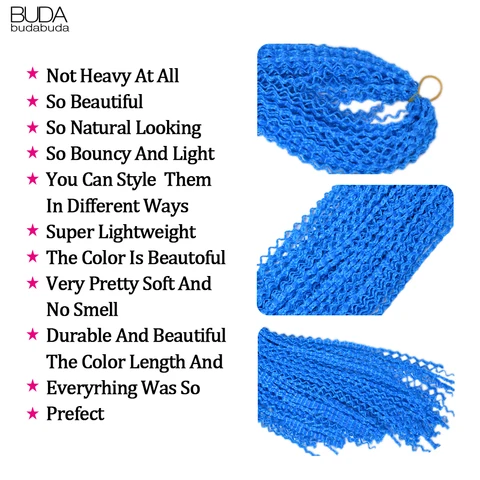 Волосы женские Budabuda, длинные волнистые, синтетические, вязаные крючком, 28 дюймов
