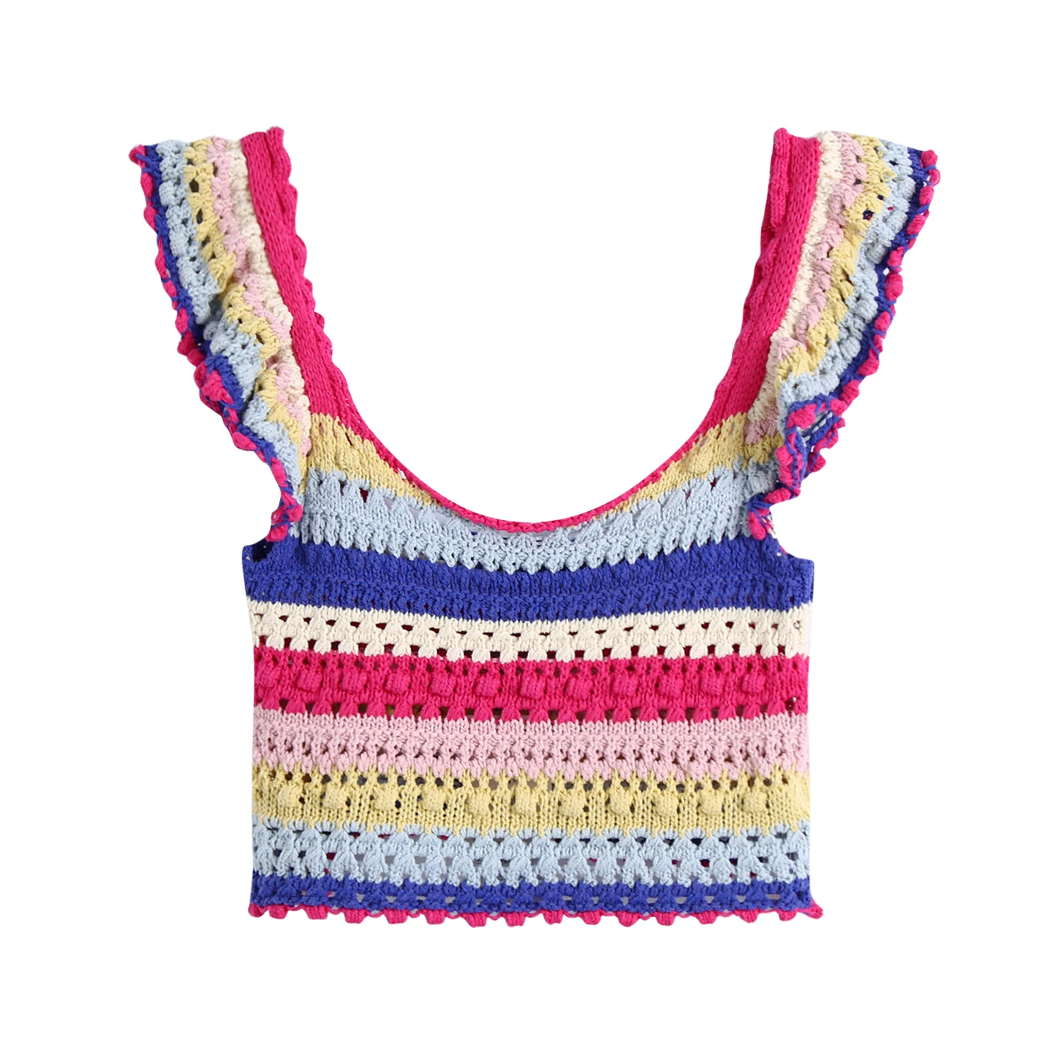 

JC·KILIG 20201 Summer New Color Square Neck Short Vest B1678