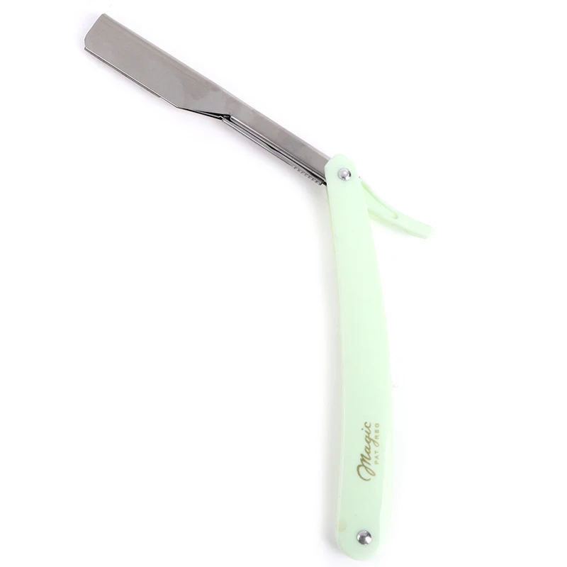 

1pc Professional Manual Shaver Straight Edge Stainless Steel Sharp Barber Razor Folding Shaving Beard Cutter With Blade