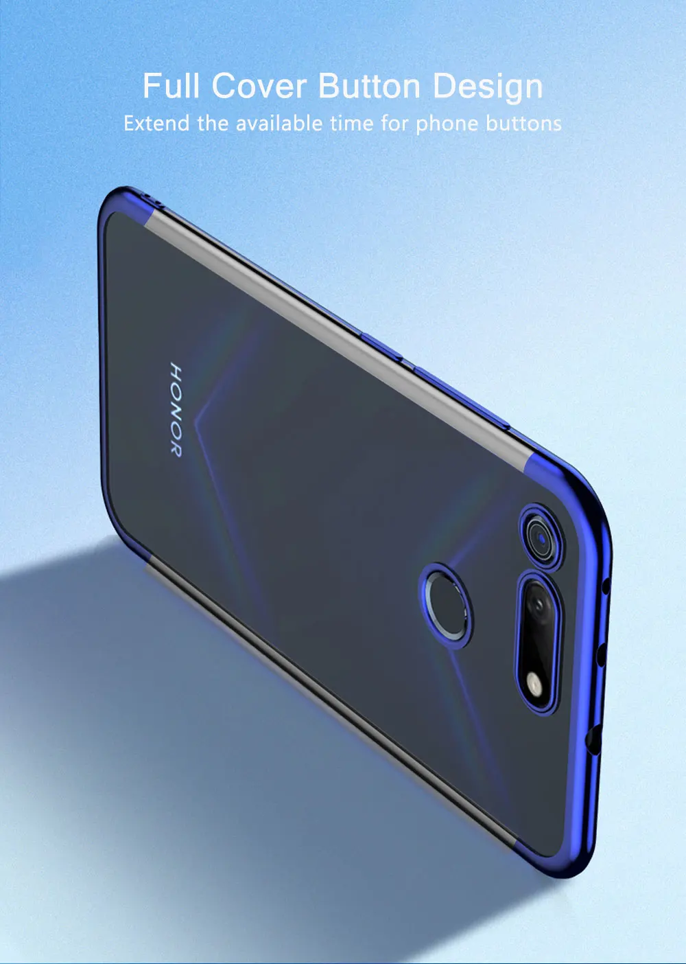 Простой чехол для huawei Honor View 20 чехол-бампер тонкий мягкий прозрачный из ТПУ силиконовый задний Прозрачный чехол для huawei Honor V20 чехол