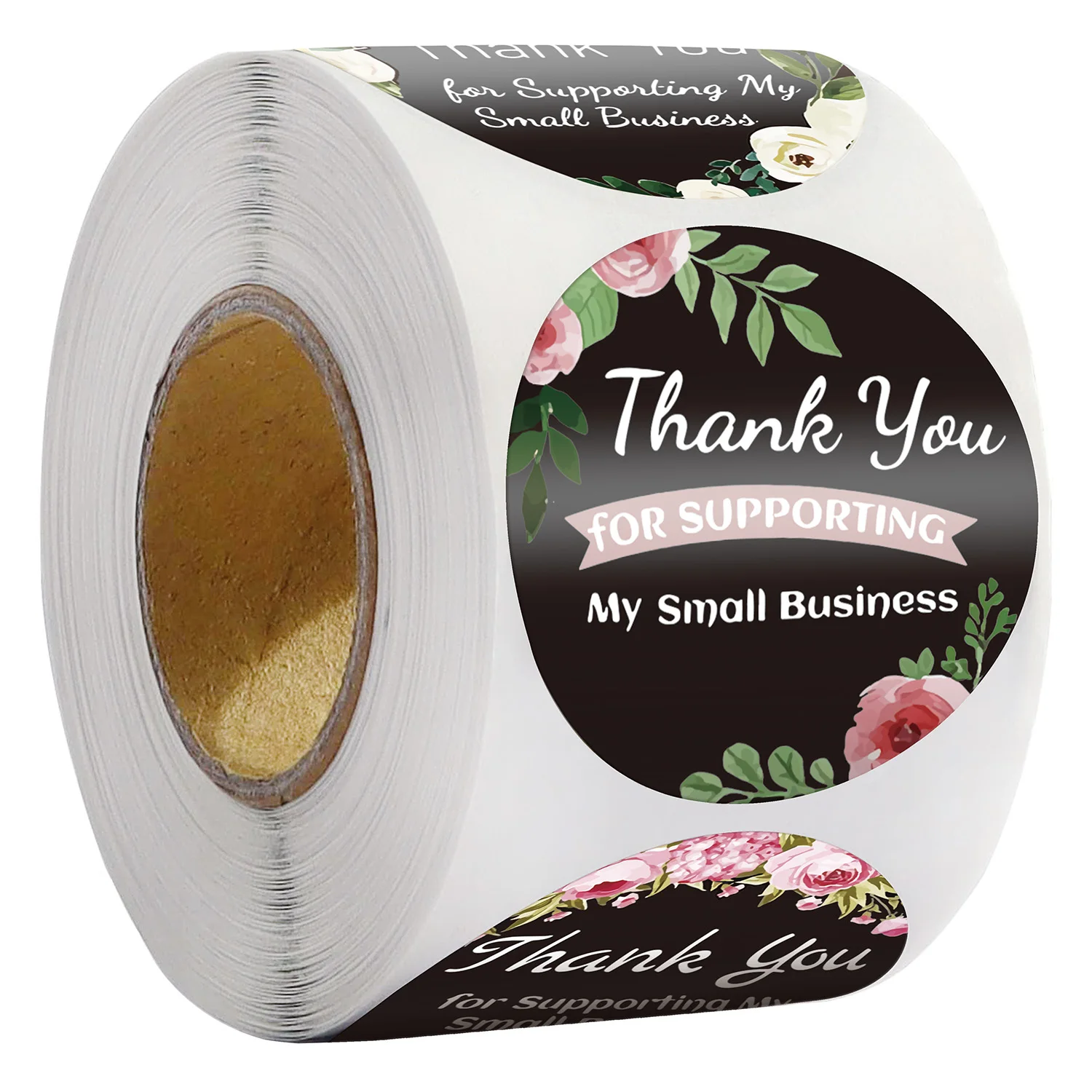 

500pcs Black Thank You Stickers for Supporting My Small Business 8 Designs Scrapbooking Seals Label for Gift Box Packaging Decor
