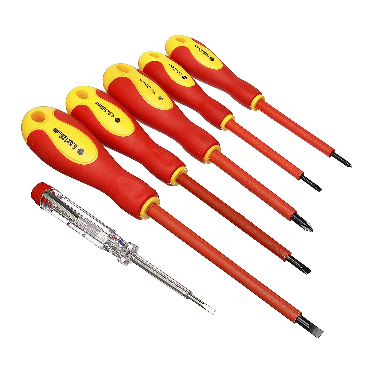 Drillpro практичный 6 шт. набор электриков отвертка электроизолированный ручных