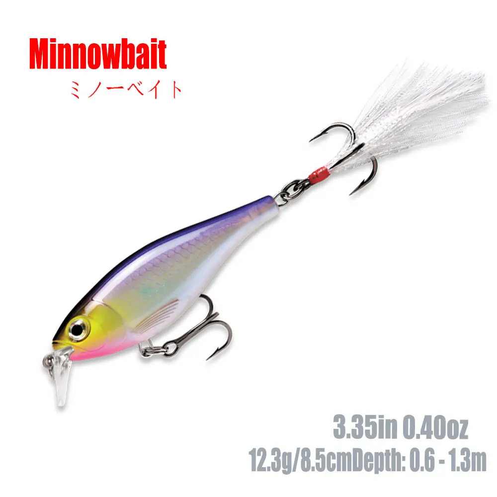

Crankbaits Minnow Fishing lure 12.3g/8.5cm Wobbler bearking Floating Artificial Hard Bait Japan fishing accessories Pesca