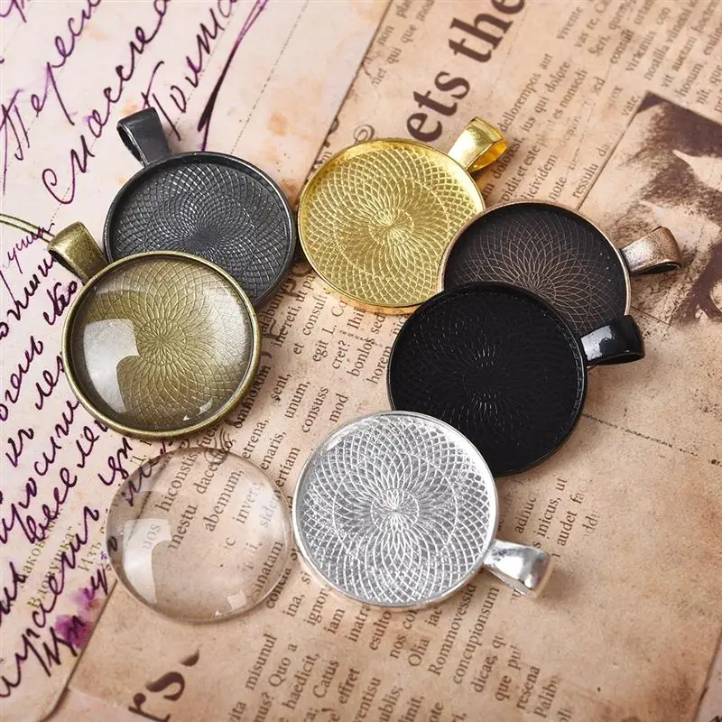 10 шт. круглые рамки для кабошона диаметром 25 мм|Ювелирная фурнитура и компоненты|