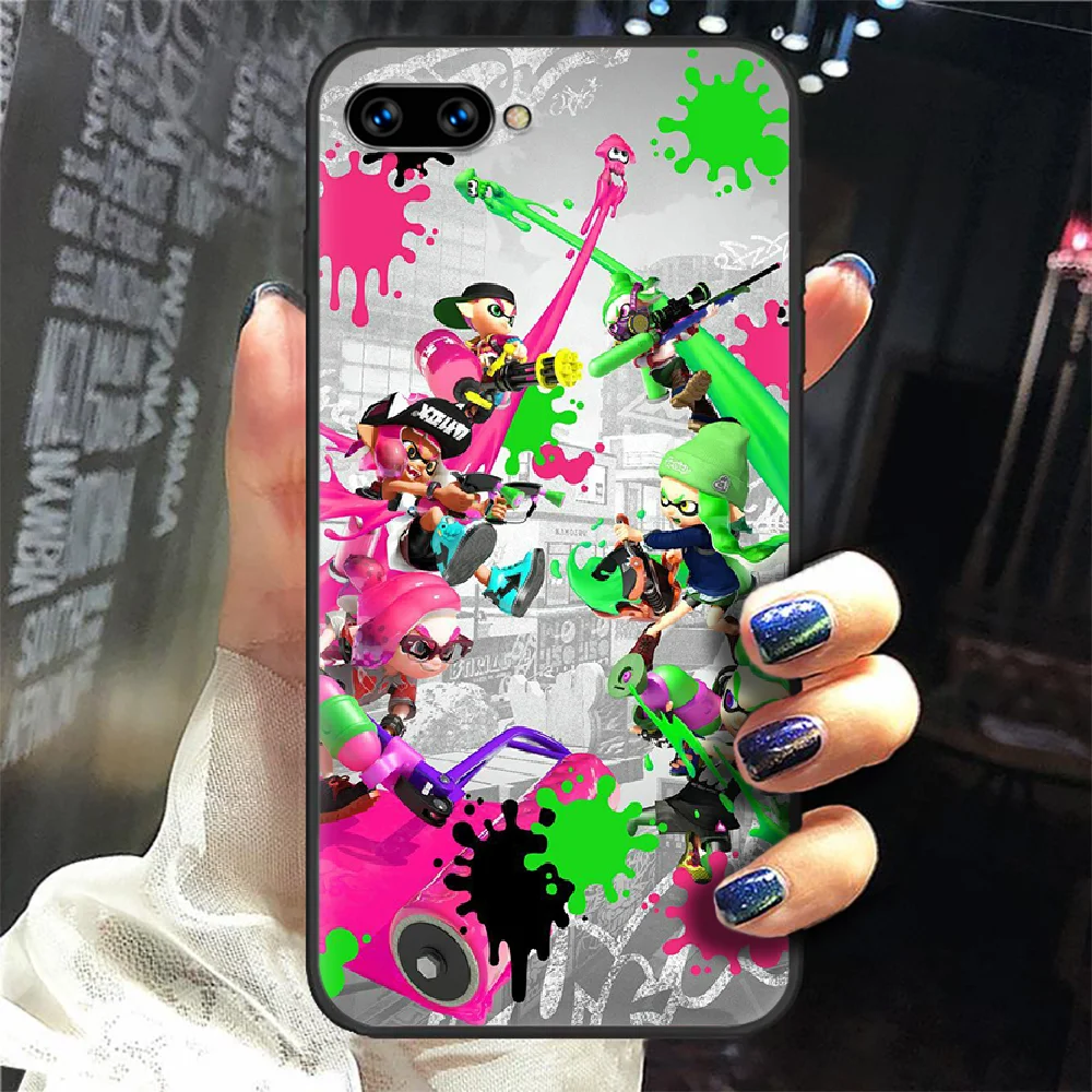 

splatoon 2 Gun machine game Phone Case Cover Hull For HUAWEI honor 8 8c 8a 8x 9 9a 9x V10 MATE 10 20 I lite pro black shell