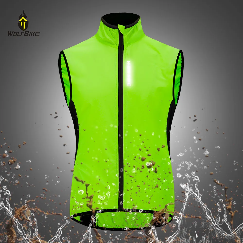 

WOSAWE Windproof Women Men Cycling Vest Breathable Reflective Waistcoat MTB Bike Wind Coat Windbreaker Sleeveless Bicycle Jersey
