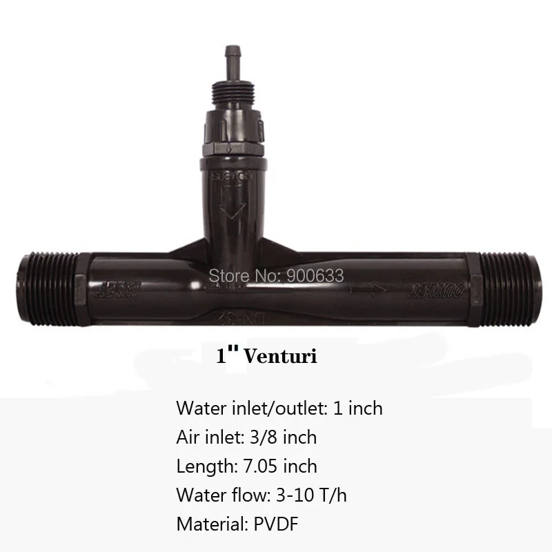 Инжектор озона PVDF Venturi 1 'ɱ 5'' 2 ''для сельскохозяйственных удобрений и