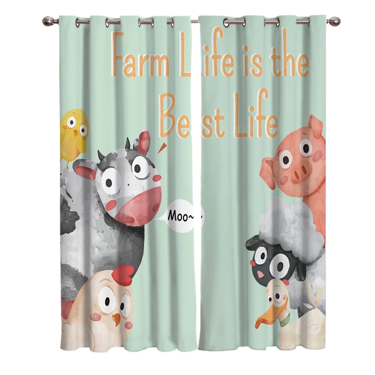 Животные на ферме занавески окна для гостиной декоративные предметы