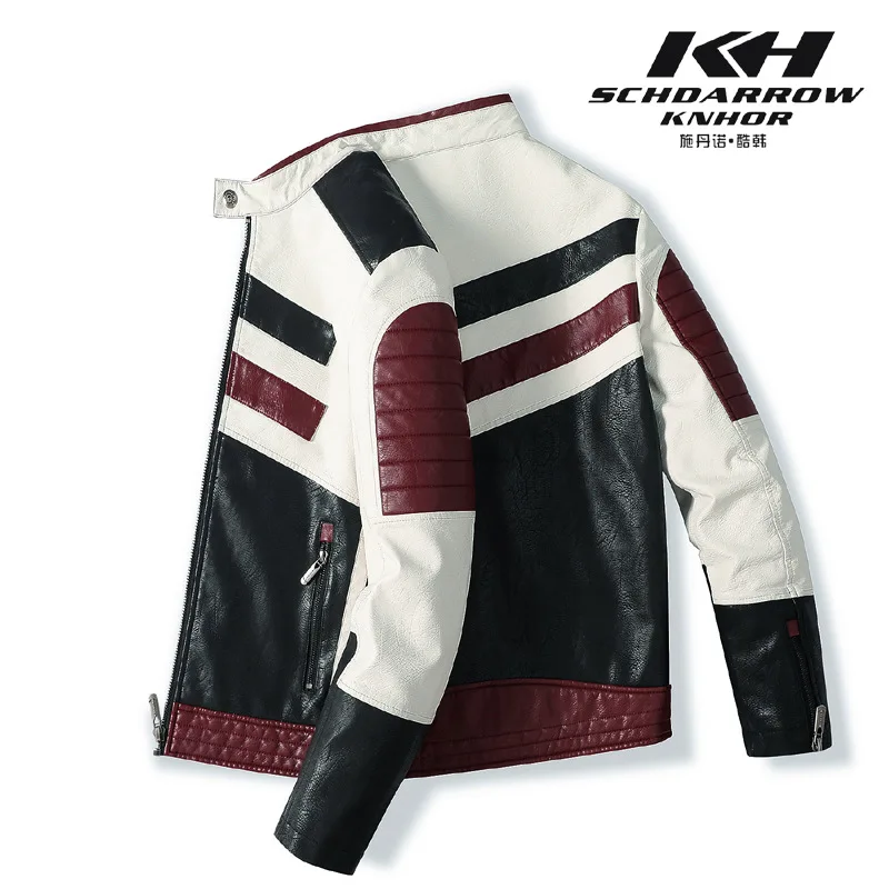 

Autumn and winter men's leather clothes New Retro Leather Jacket trend high quality men's PU coat European and American nostalgi