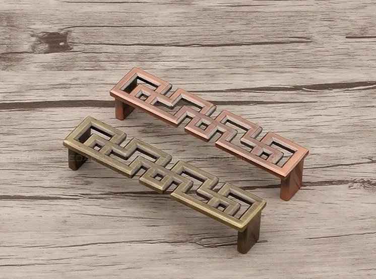 3 75 'Ƌ'' китайский стиль комод рукоятки в античном стиле бронзовый медный