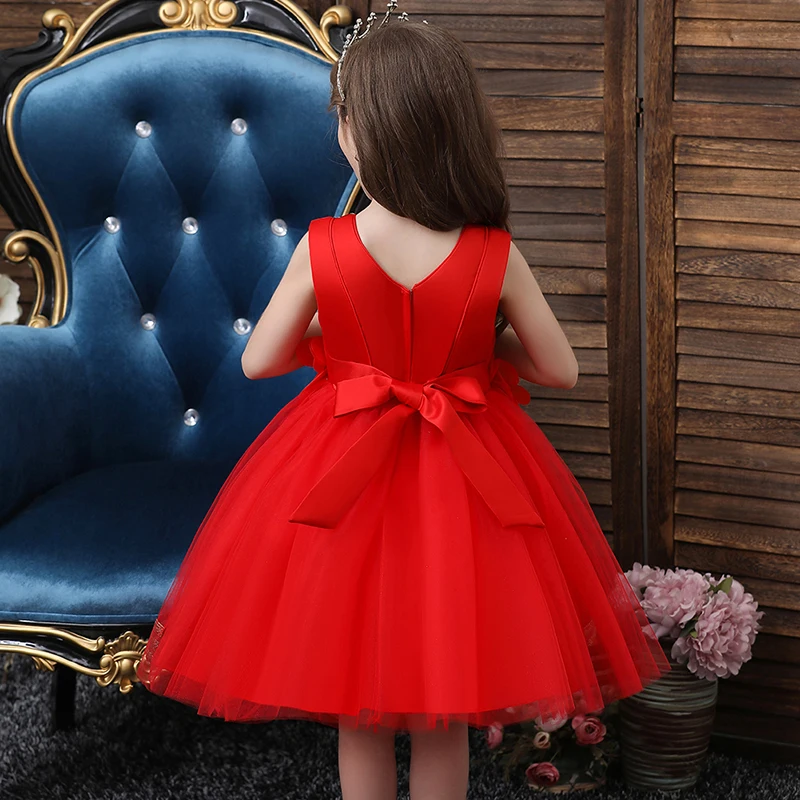 Платье принцессы с цветами для девочек летнее платье-пачка свадьбы дня рождения