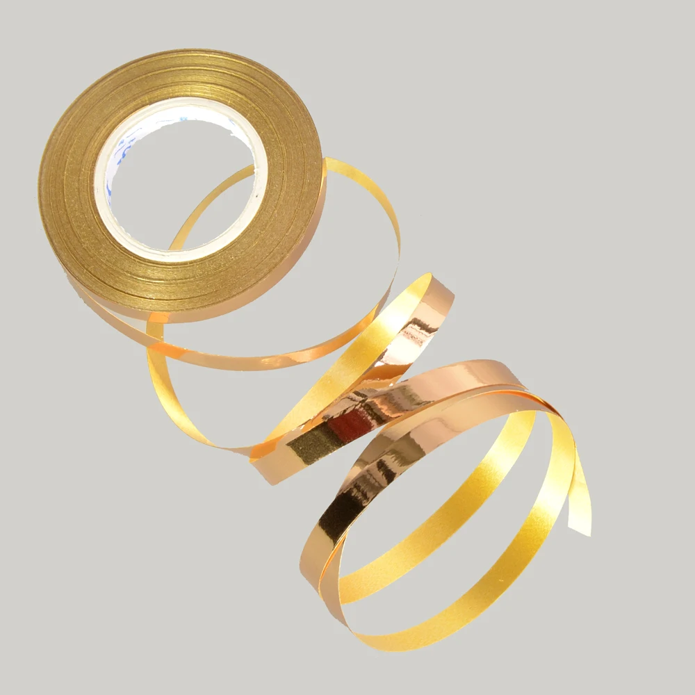 6 шт 10 м розовое золото лазерные блестящие ленты для завивки ролл воздушные шары