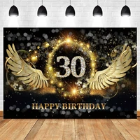 30th 50th birthday golden wings glitter custom photography backdrop vinyl photographic background for photo studio photophone