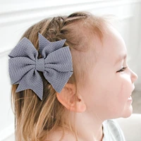 2021 girls candy color hair bow hairpins large fabric hair bow nylon hair bands for girls toddler barrettes pinzas para el pelo
