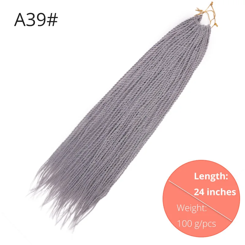 A39 AISI BEAUTY Ombre Senegalese завивка, плетение волос 14 18 24 дюймов Синтетические косички для наращивания крючком наращивание волос Черный Коричневый Женский - Цвет: A39