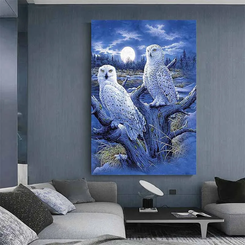 

Алмазная живопись «сделай сам» WM745, специальная вышивка с изображением совы и животных, вышивка крестиком, мозаика для украшения стен