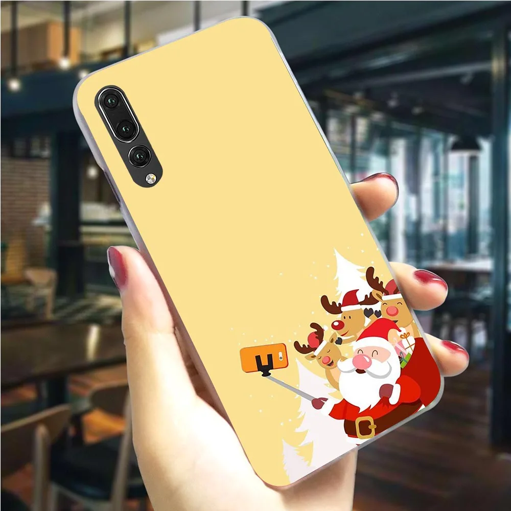 Christmas New Year Hard Phone Cover for Huawei Honor 10 Case 6A 7A Pro 8 9 Lite View 20 9X Y6 Y7 Y9 Prime Nova 3 3i 4 5i | Мобильные