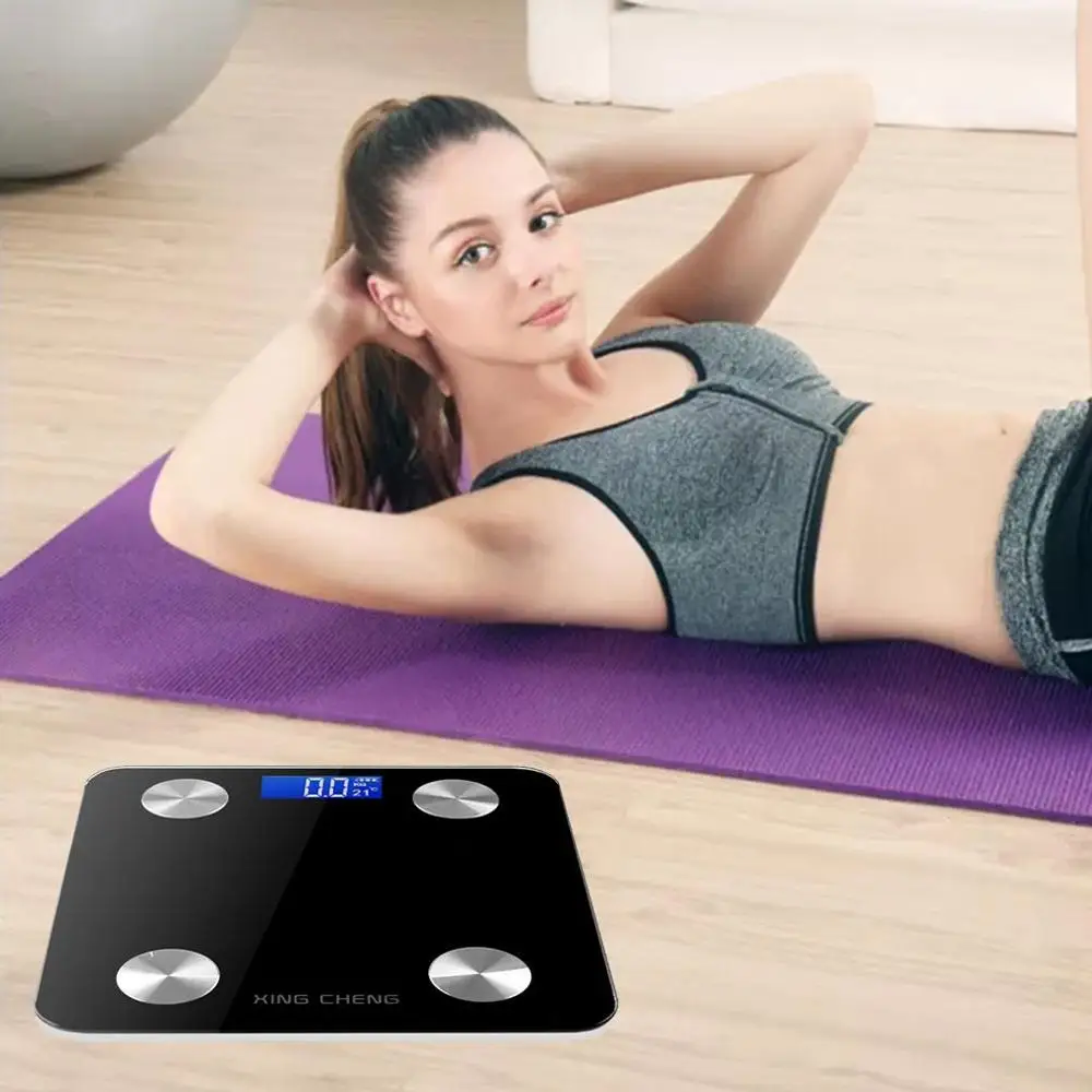 Черная интеллектуальная шкала жира для тела бытовая электронная человеческого