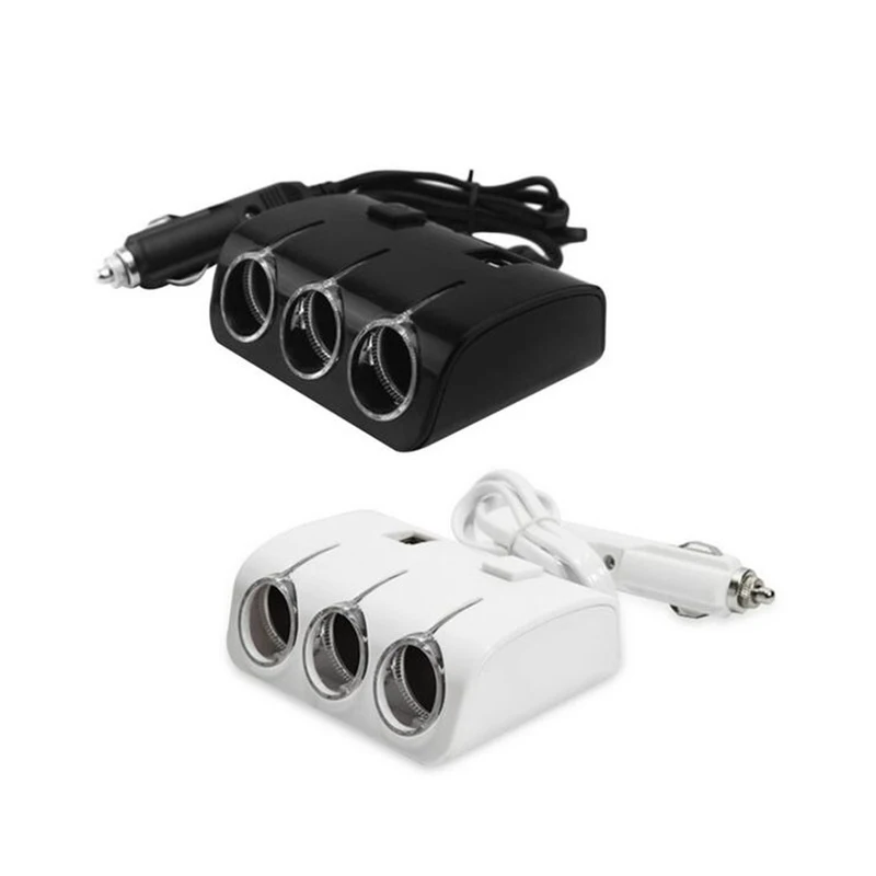 

Universal 12V-24V Dual USB Car Charger 3 port Way Auto Car Cigarette Lighter Socket Splitter Power Charger Adapter for phone