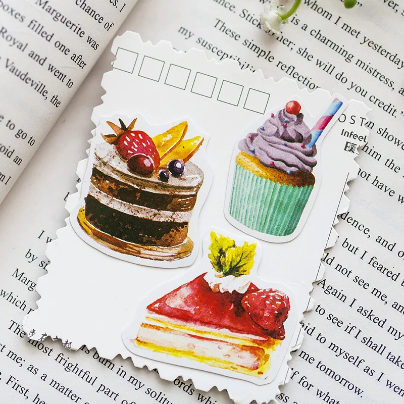 

50 pcs /Box Sweet Cake Dessert Adhesive Stickers Decorative Stick Label