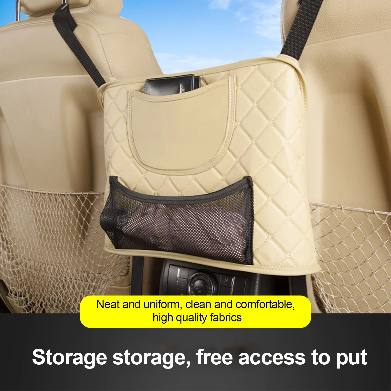 Автомобильная корзина для мусора сетчатый Карманный держатель сумки барьер