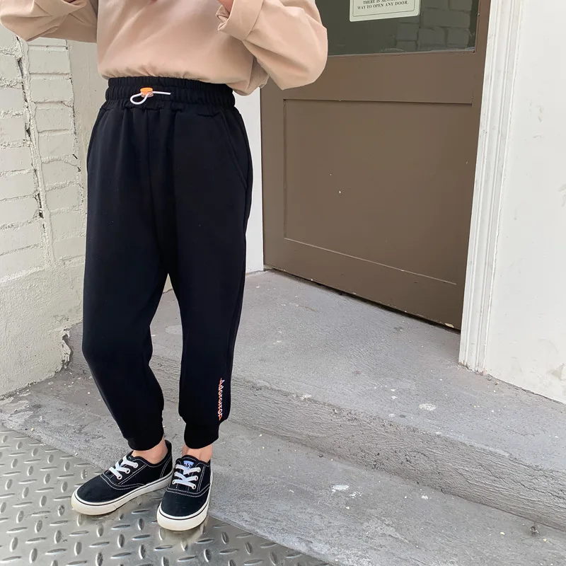 Детские спортивные штаны на весну и осень новинка хлопковые повседневные