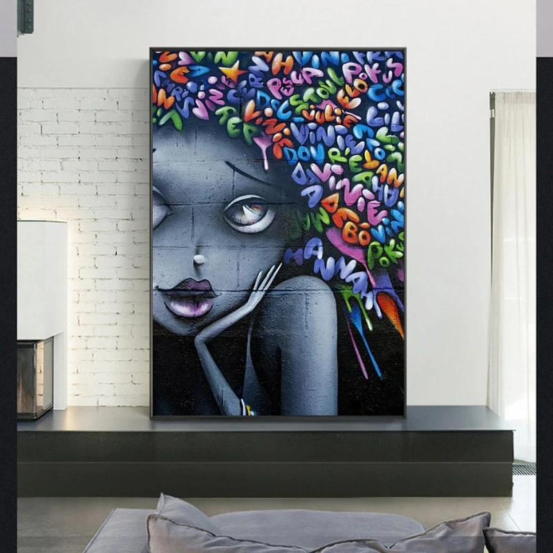 Современные Настенные граффити Печать милые девушки холст настенные картины в