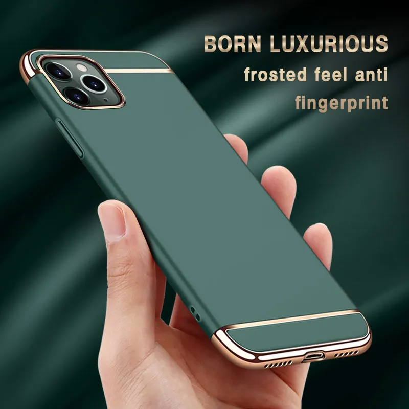 

Роскошный позолоченный чехол для телефона iphone 11 Pro MAX 11Pro Съемный 3 в 1 противоударный жесткий защитный чехол