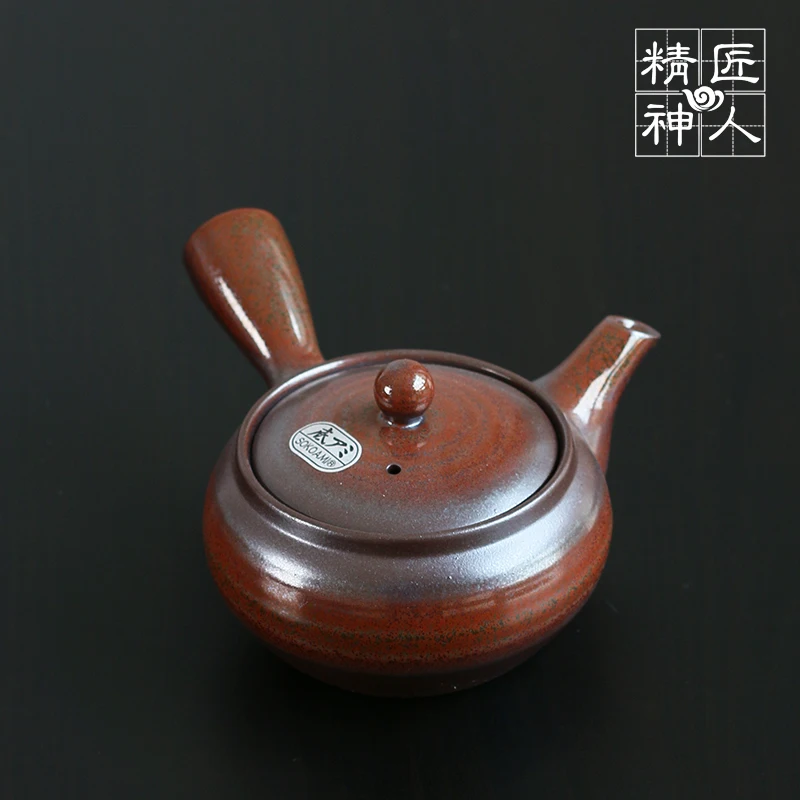 

Burn flat spot Japanese imports of ages lasts a straight pot, stainless steel mesh Japanese side ceramic POTS teapot