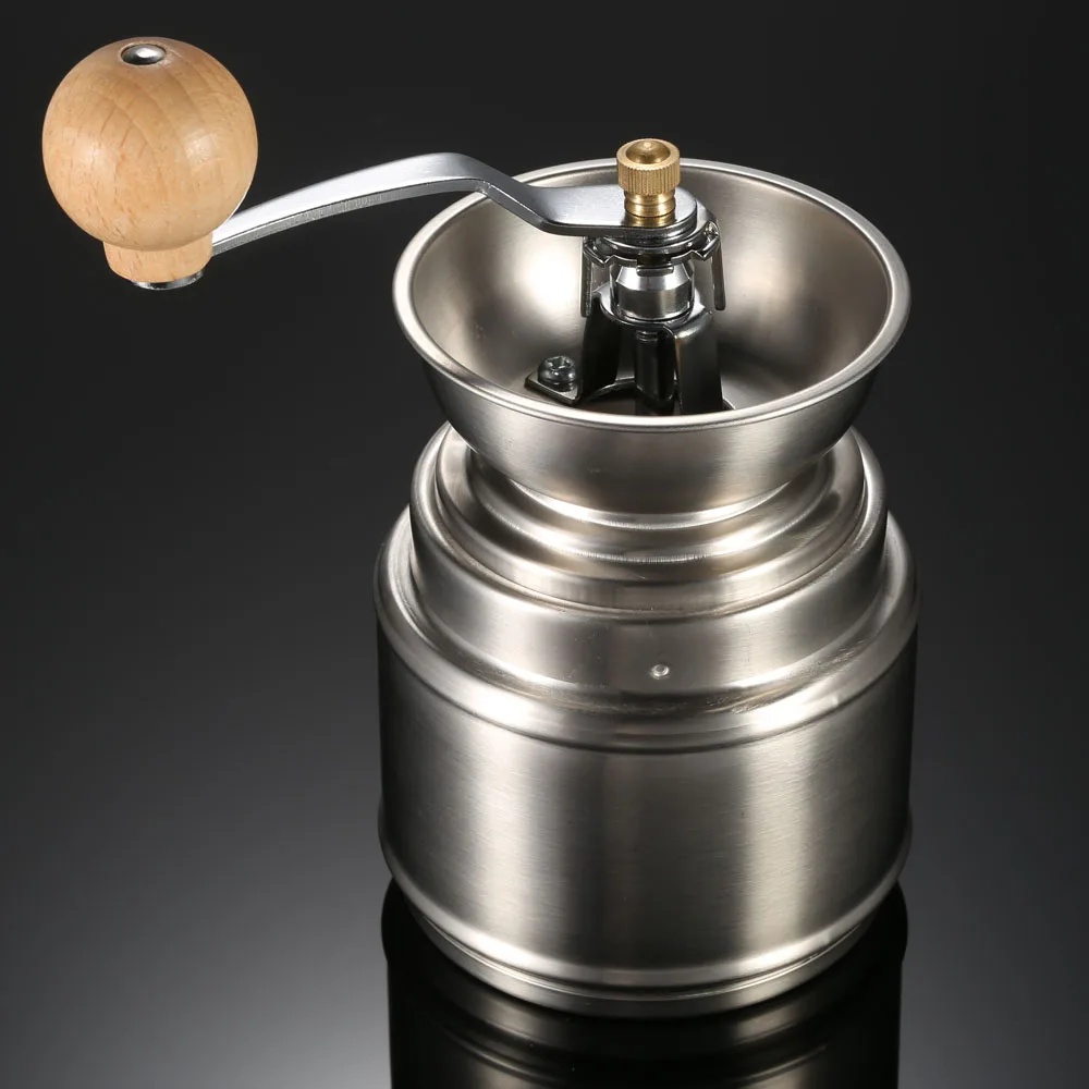 Portable Coffee Maker Camping Manual Grinder with Adjustable Ceramic Burr Stainless Steel Bean Pepper Mill Tool | Спорт и