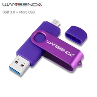 wansenda otg usb 3 0 flash drives for androidpc 8gb 16gb 32gb pen drive 64gb 128gb 256gb external storage 2 in 1 pendrive