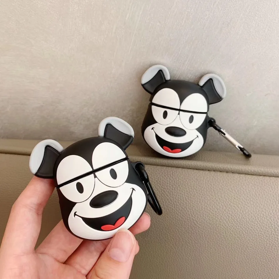 3D чехол для наушников для AirPods 2 Чехол Мультяшные наушники аниме чехол s для Apple Air pods 2 Чехол для наушников Аксессуары кольцевой ремешок