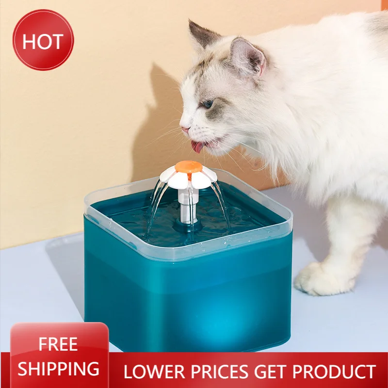 

2L Automatic Cat Water Fountain Indoor LED Light Dog Water Dispenser Quiet Drinker Pet Drinking Fountains for Cats Feeder