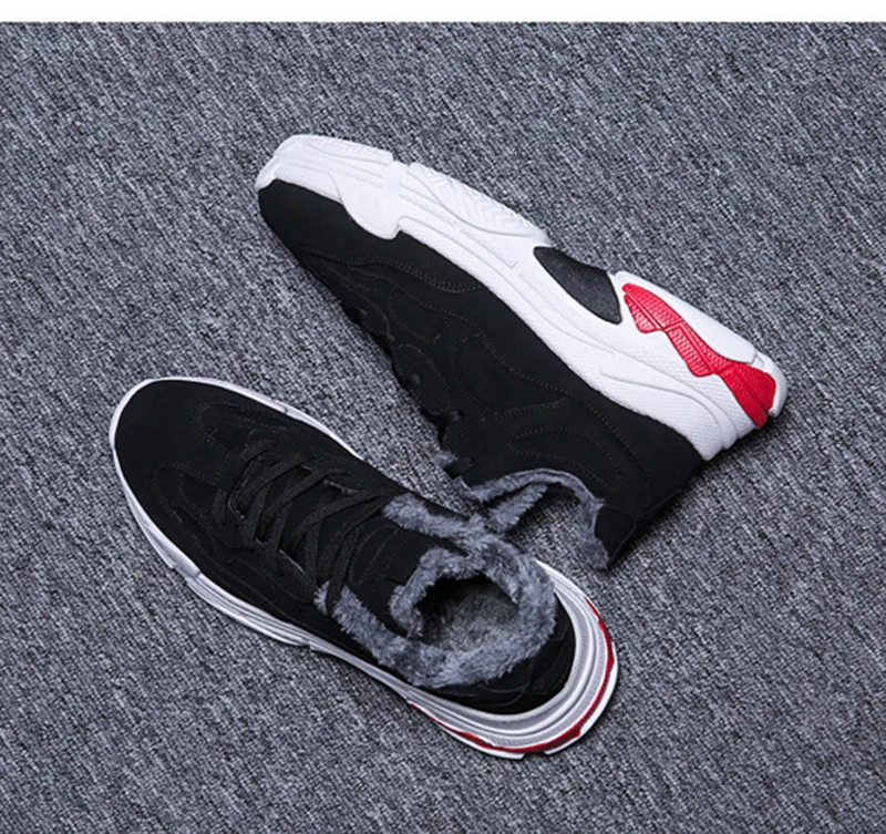 Men Boots Winter With Fur Warm Snow Boots Men Winter Boots Shoes Men Footwear Fashion sneakers Shoes