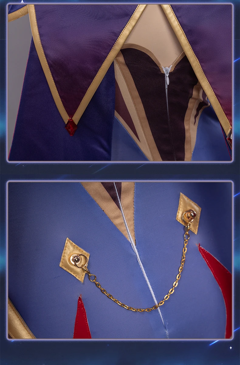 UWOWO Game Genshin Impact Mona Megistus Astral Reflection Cosplay Costume Special Cute Enigmatic Astrologer