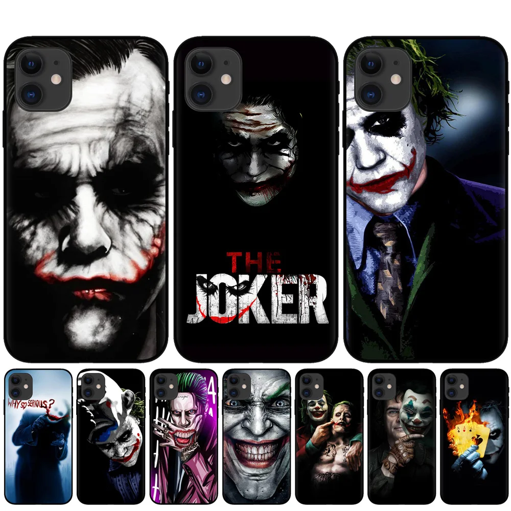2019 film Joker Joaquin Phoenix soft Black silicone cover phone case for iPhone 11 Pro XS Max XR X 8 8Plus 7 7Plus 6 6S Plus 5S