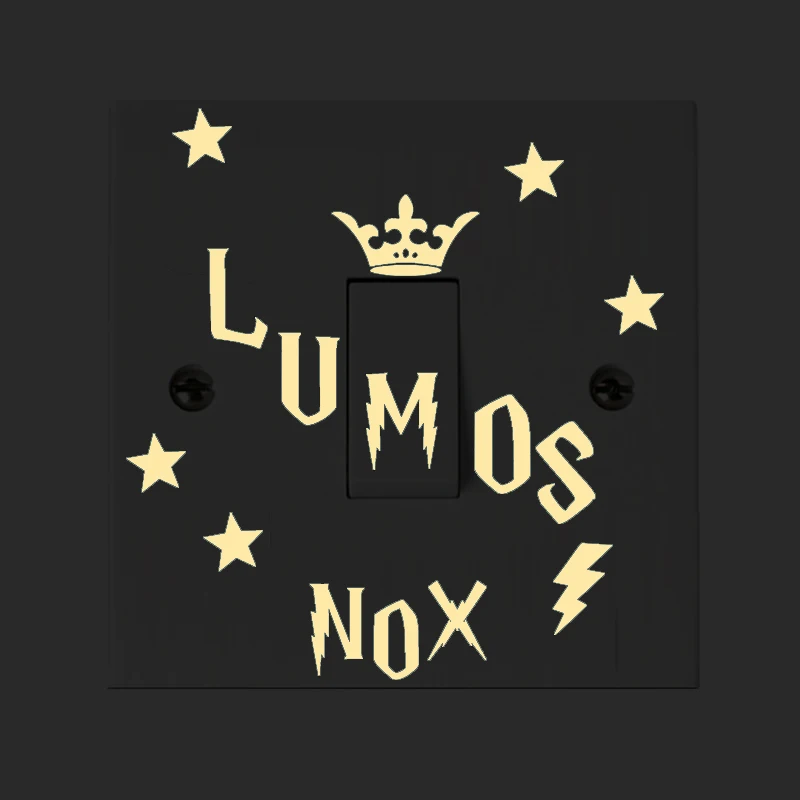 orange light 04 Мультфильм DIY Lumos nox люминесцентный Переключатель стикер светится в темноте звезда Наклейка на стену s для детской комнаты украшение домашний декор - Цвет: orange light 04