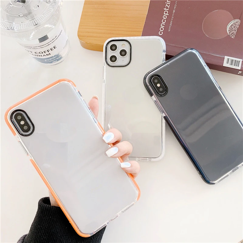 200pcs Shockproof Clear Phone Case For iPhone 11 Pro Max X Xs XR 7 8 6S 6 Plus Full body Soft TPU XS Back Cover | Мобильные телефоны