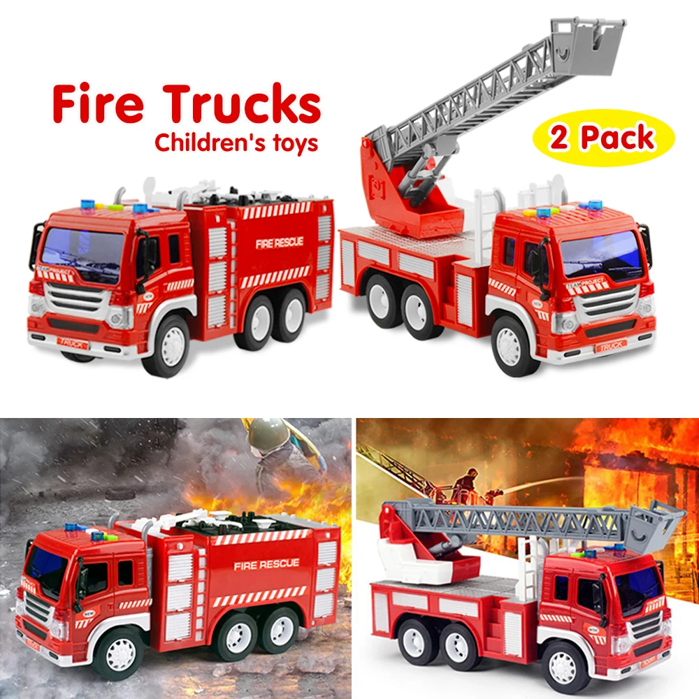 1:16 инерционная Инженерная Автомобильная игрушка пожарная спасательная машина и